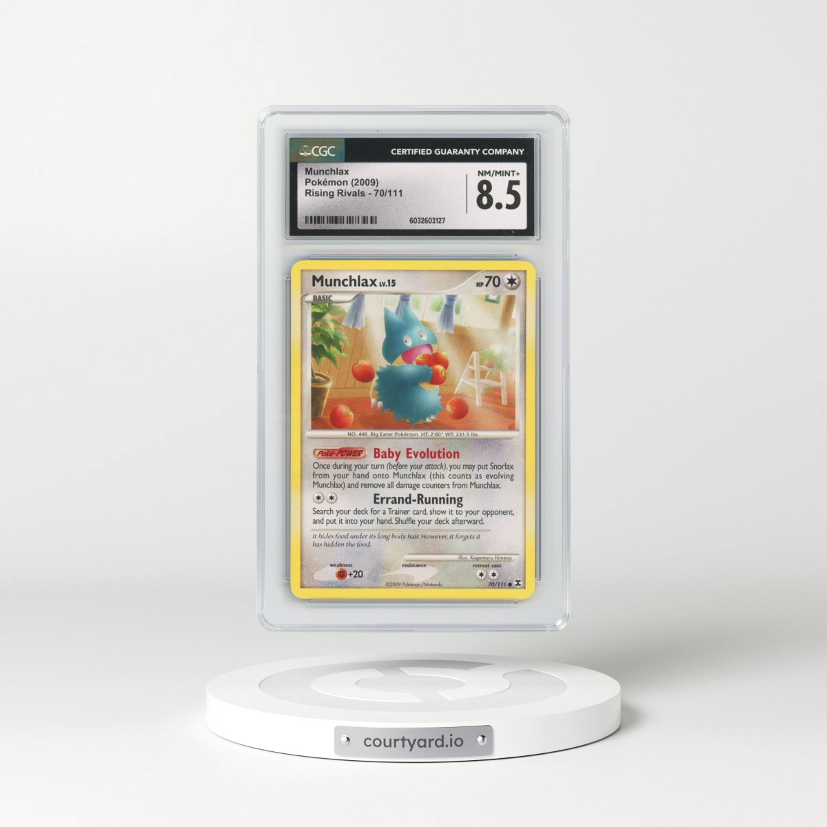 2009 Rising Rivals #70/111 Munchlax (CGC 8.5 NM-MT+)
