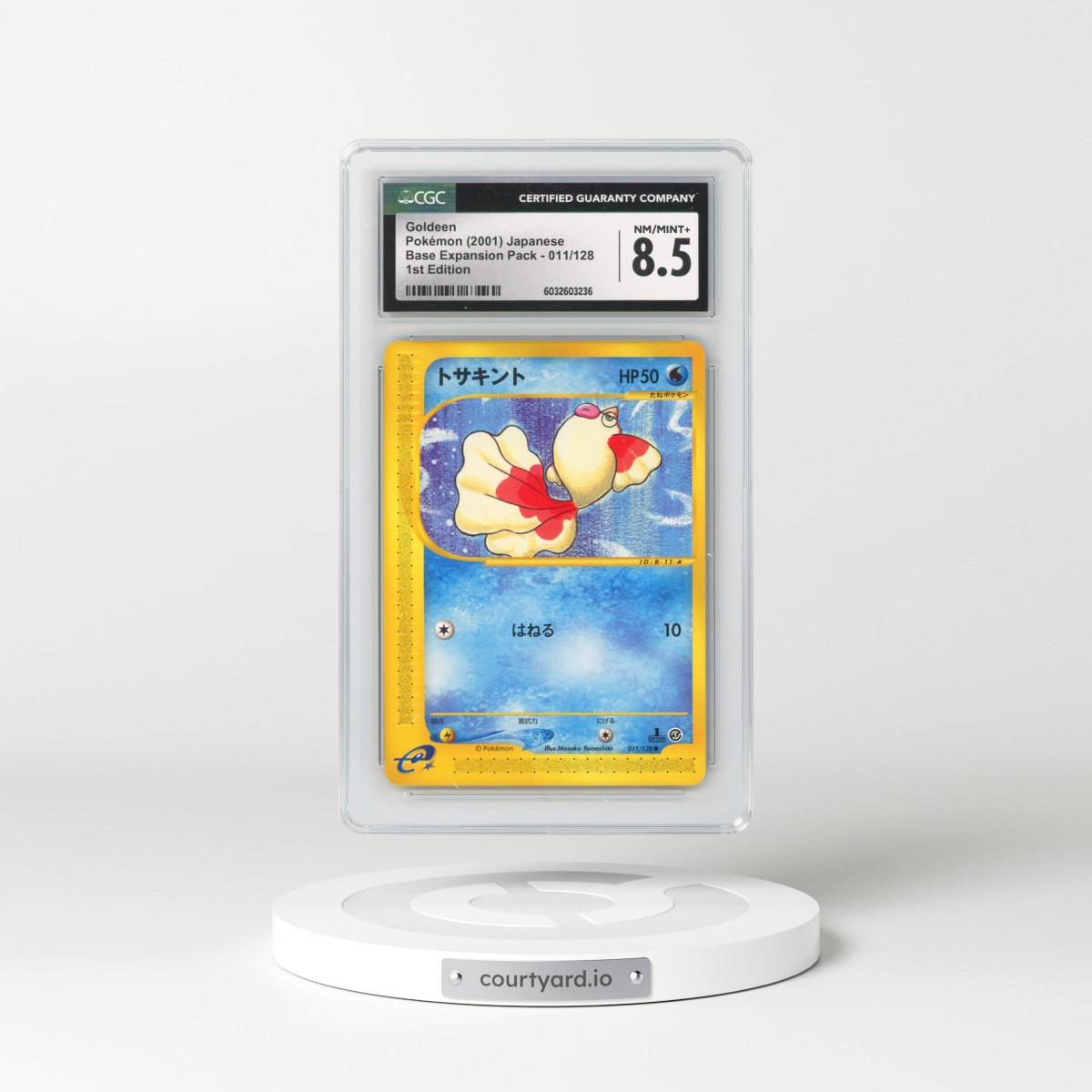 2001 Base Expansion Pack #011/128 Goldeen - 1st Edition (CGC 8.5 NM-MT+)