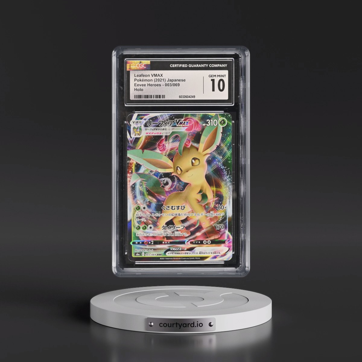 2021 Eevee Heroes #003/069 Leafeon VMAX - Holo (CGC 10 GEM MINT)