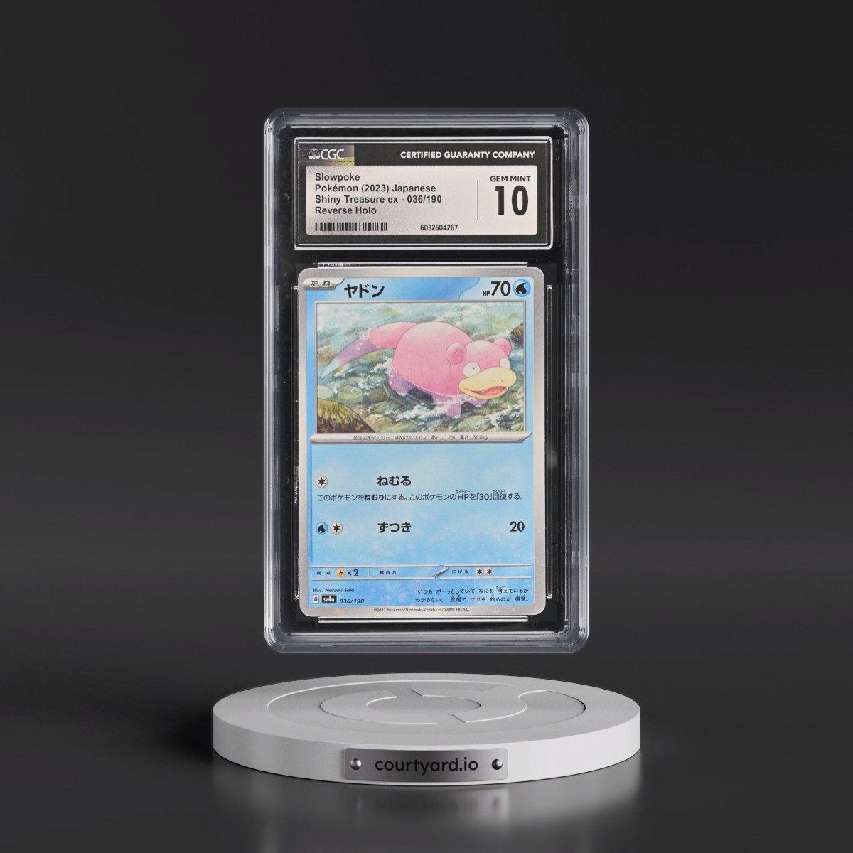 2023 Shiny Treasure ex #036/190 Slowpoke - Reverse Holo Digitized (CGC 10 GEM MINT)