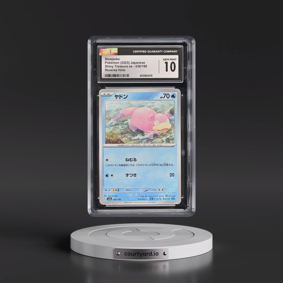 2023 Shiny Treasure ex #036/190 Slowpoke - Reverse Holo Digitized (CGC 10 GEM MINT)