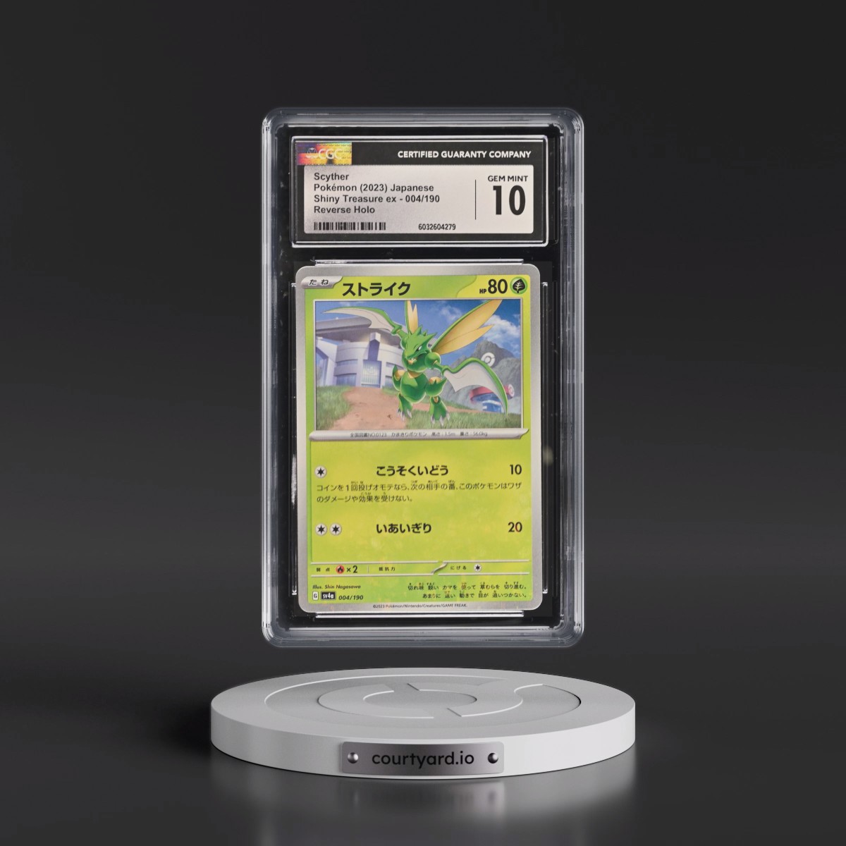 2023 Shiny Treasure ex #004/190 Scyther - Reverse Holo Digitized (CGC 10 GEM MINT)