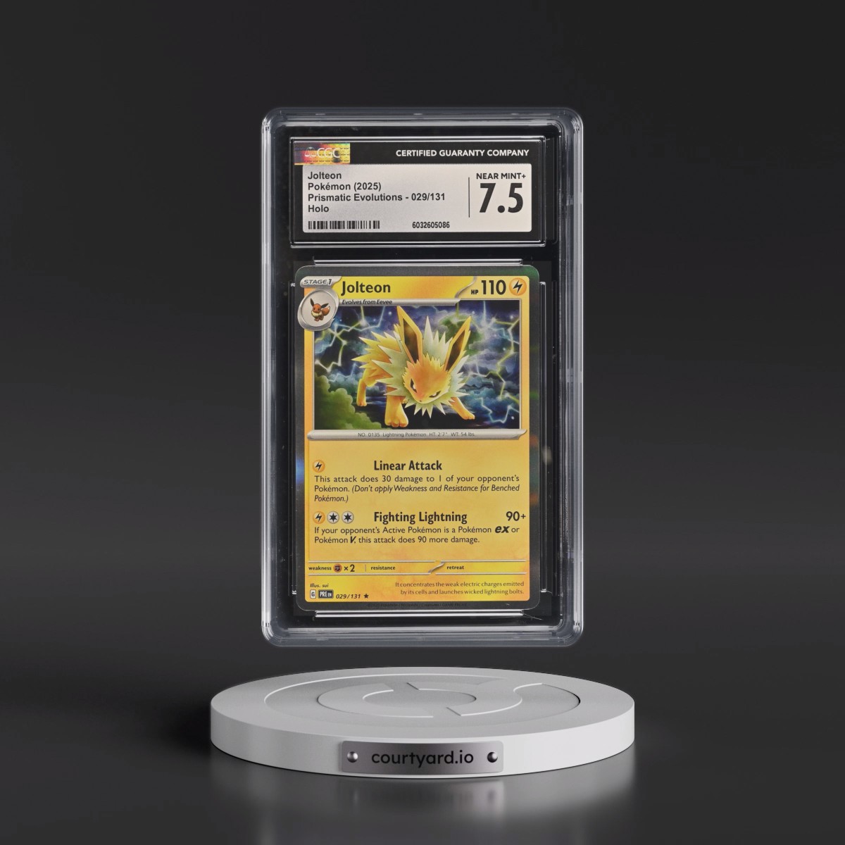 2025 Prismatic Evolutions - PRE EN #029/131 Jolteon - Holo (CGC 7.5 NM+)