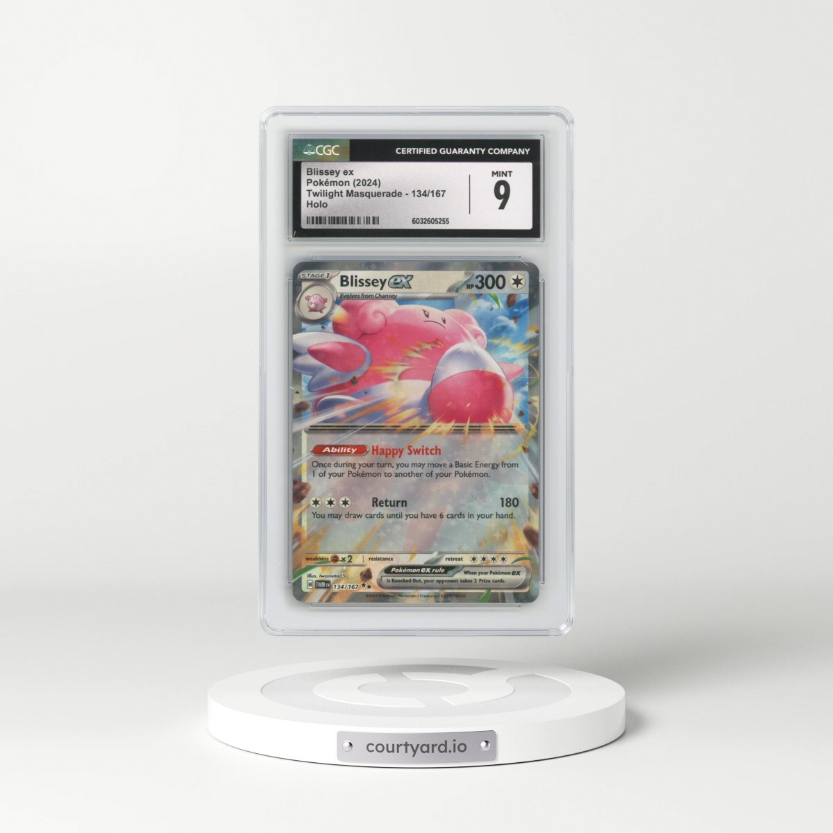 2024 Twilight Masquerade - TWM EN #134/167 Blissey ex - Holo (CGC 9 MINT)