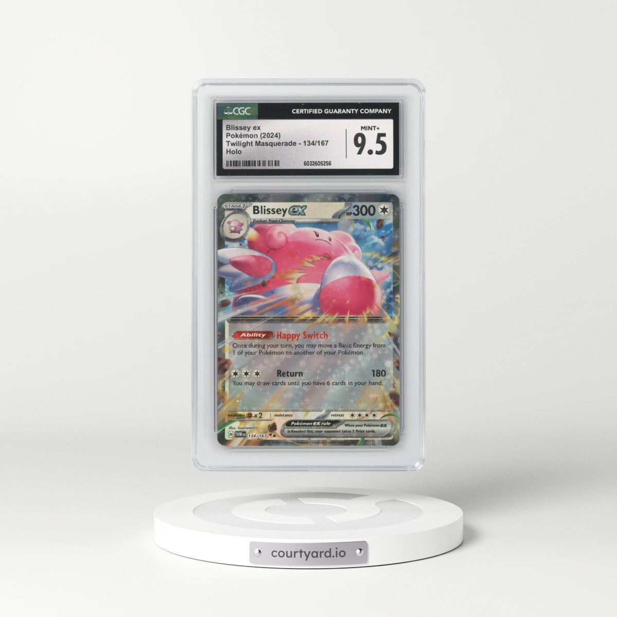 2024 Twilight Masquerade - TWM EN #134/167 Blissey ex - Holo (CGC 9.5 MINT+)