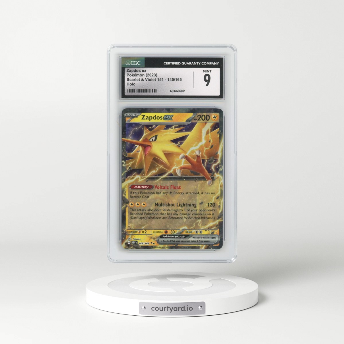 2023 Scarlet & Violet 151 - MEW EN #145/165 Zapdos ex (CGC 9 MINT)