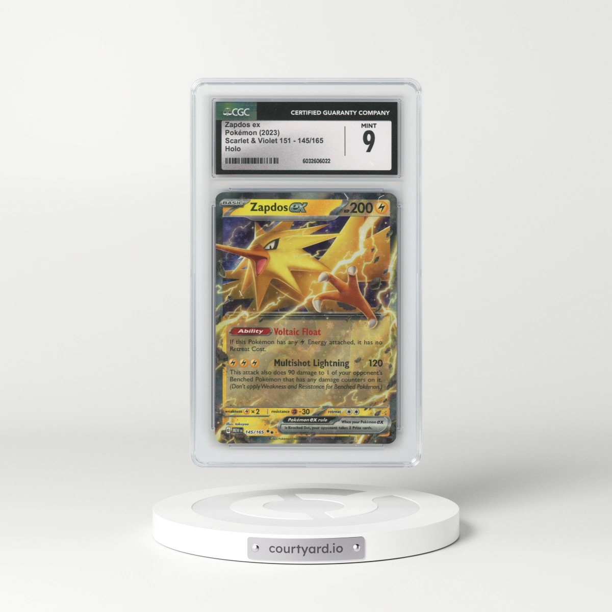 2023 Scarlet & Violet 151 - MEW EN #145/165 Zapdos ex (CGC 9 MINT)