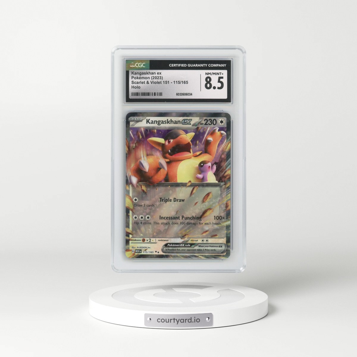 2023 Scarlet & Violet 151 - MEW EN #115/165 Kangaskhan ex (CGC 8.5 NM-MT+)