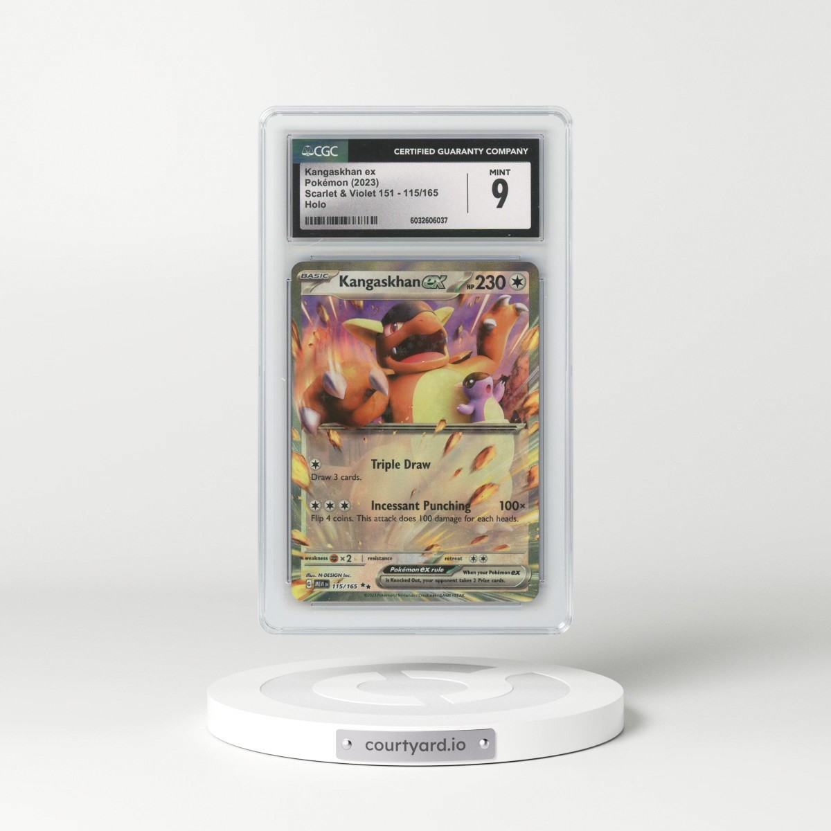 2023 Scarlet & Violet 151 - MEW EN #115/165 Kangaskhan ex (CGC 9 MINT)