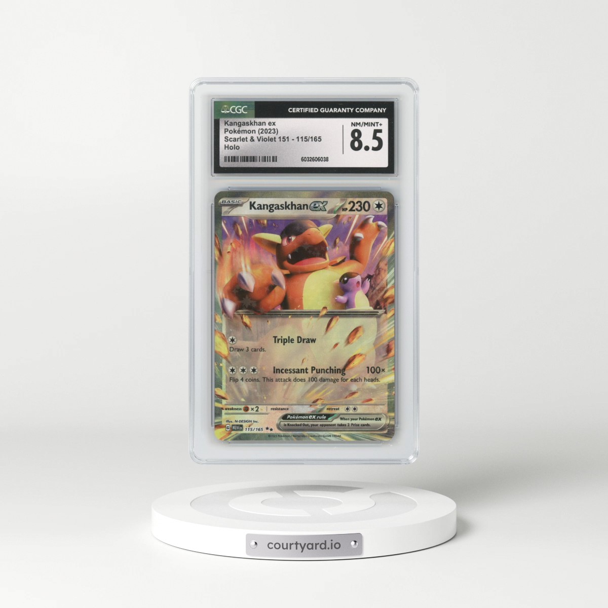 2023 Scarlet & Violet 151 - MEW EN #115/165 Kangaskhan ex (CGC 8.5 NM-MT+)