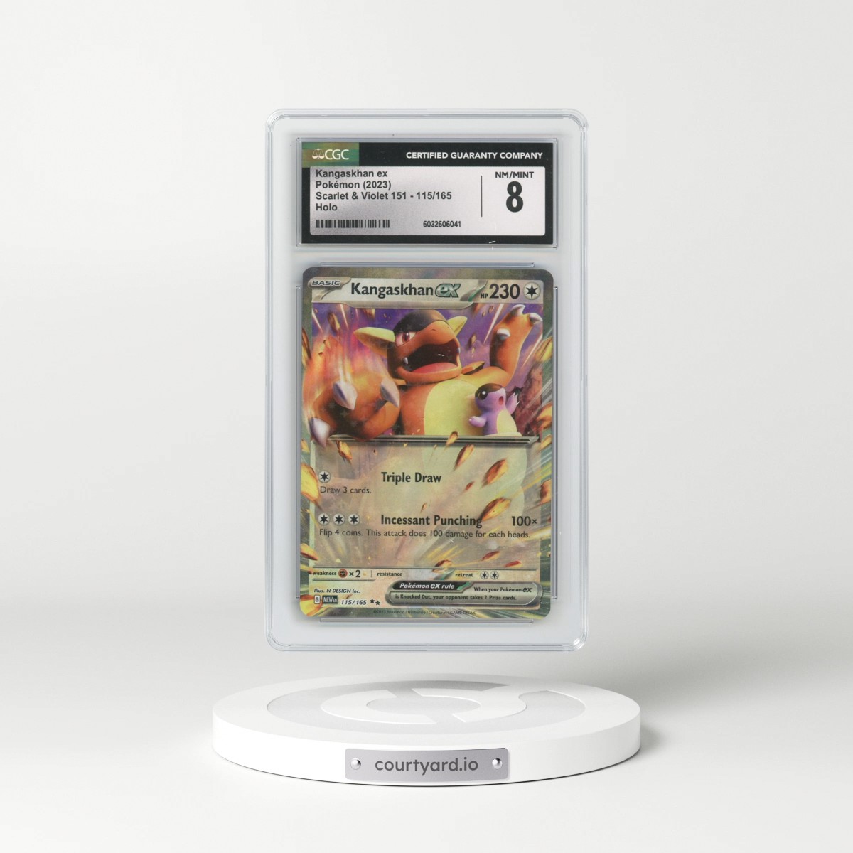 2023 Scarlet & Violet 151 - MEW EN #115/165 Kangaskhan ex (CGC 8 NM-MT)