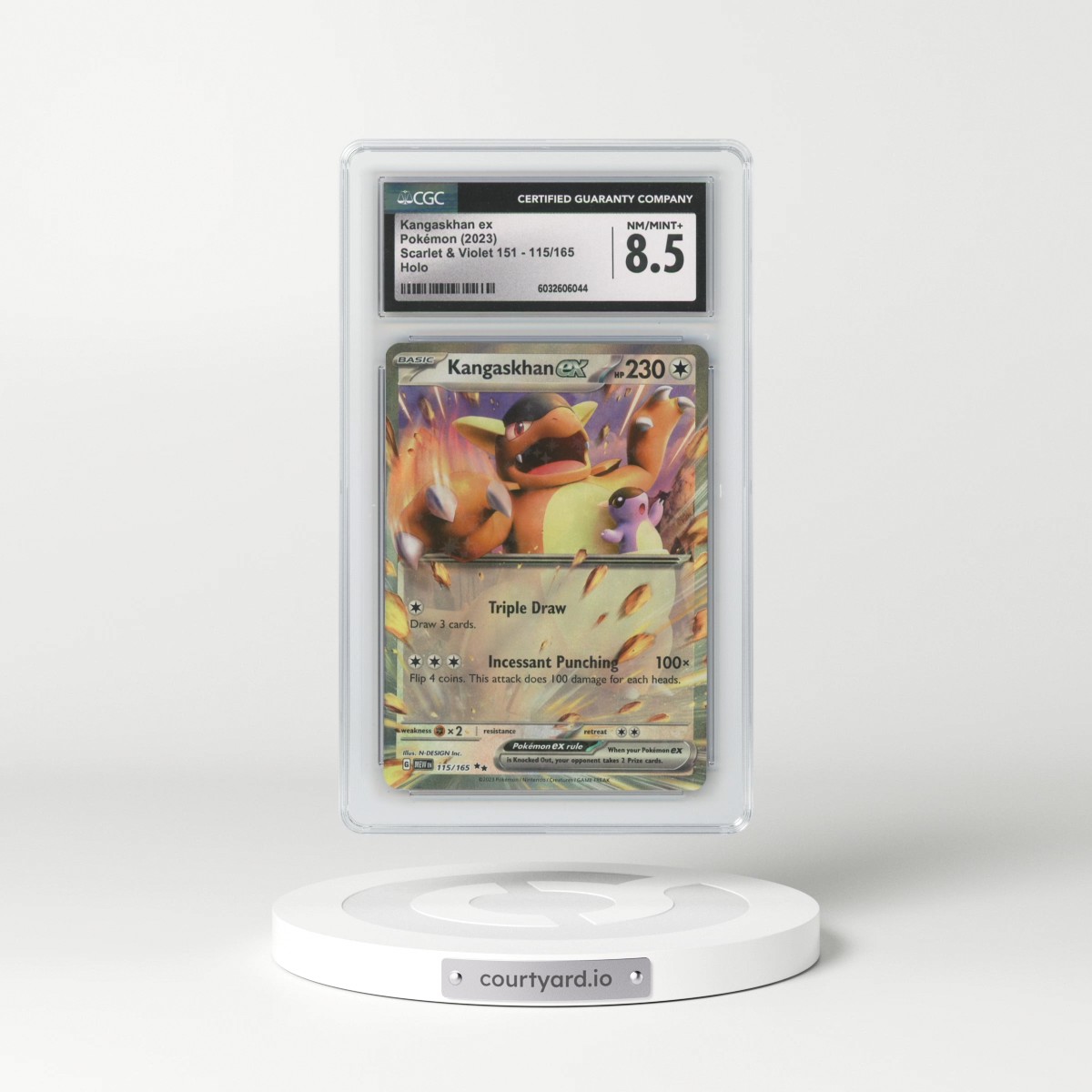 2023 Scarlet & Violet 151 - MEW EN #115/165 Kangaskhan ex (CGC 8.5 NM-MT+)