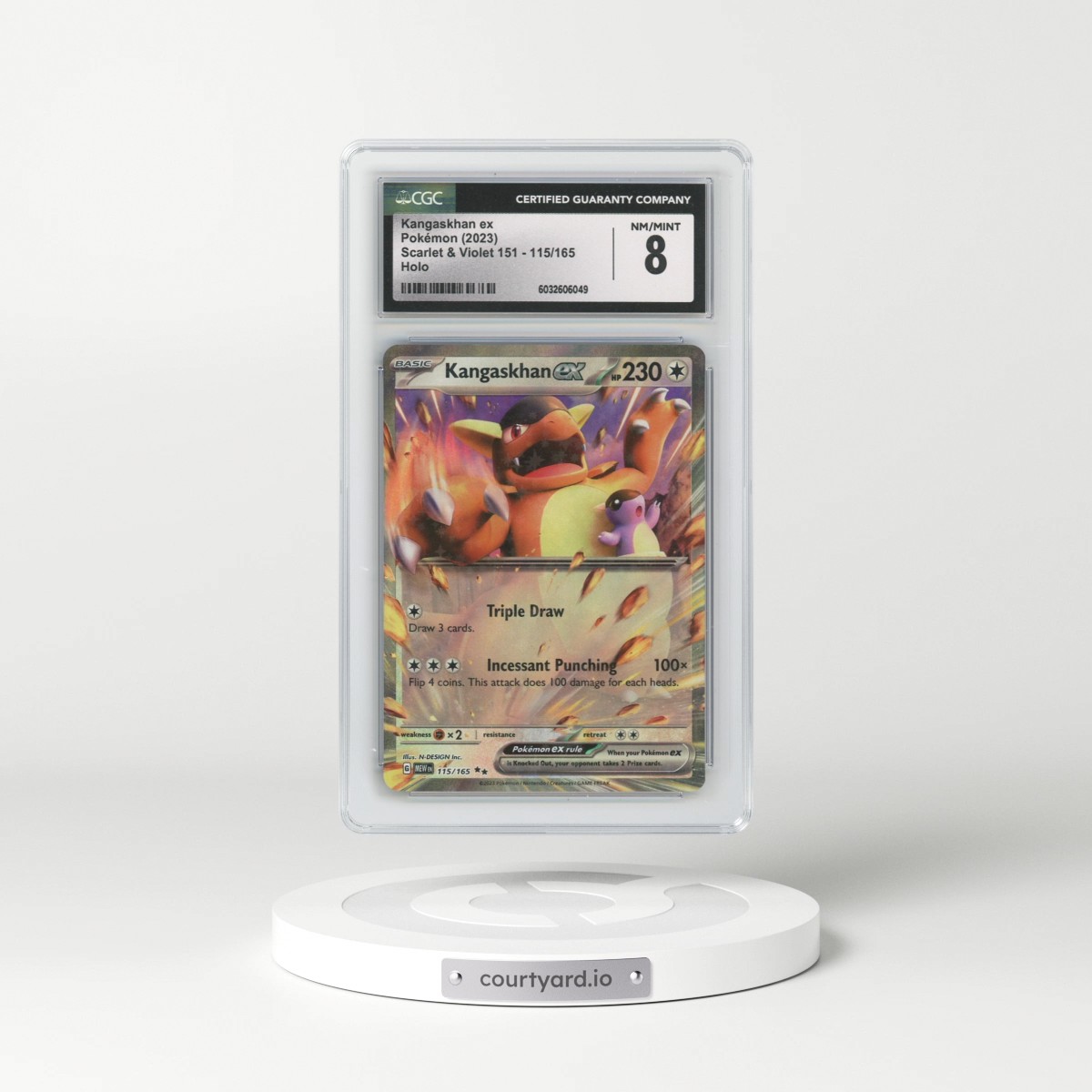 2023 Scarlet & Violet 151 - MEW EN #115/165 Kangaskhan ex (CGC 8 NM-MT)