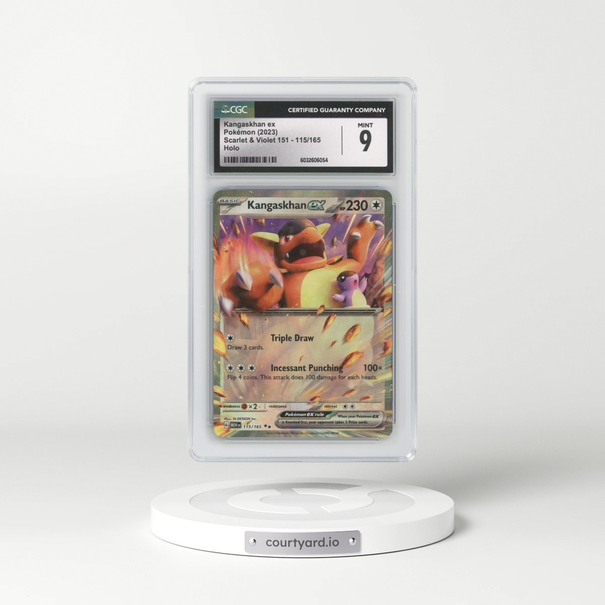 2023 Scarlet & Violet 151 - MEW EN #115/165 Kangaskhan ex (CGC 9 MINT)