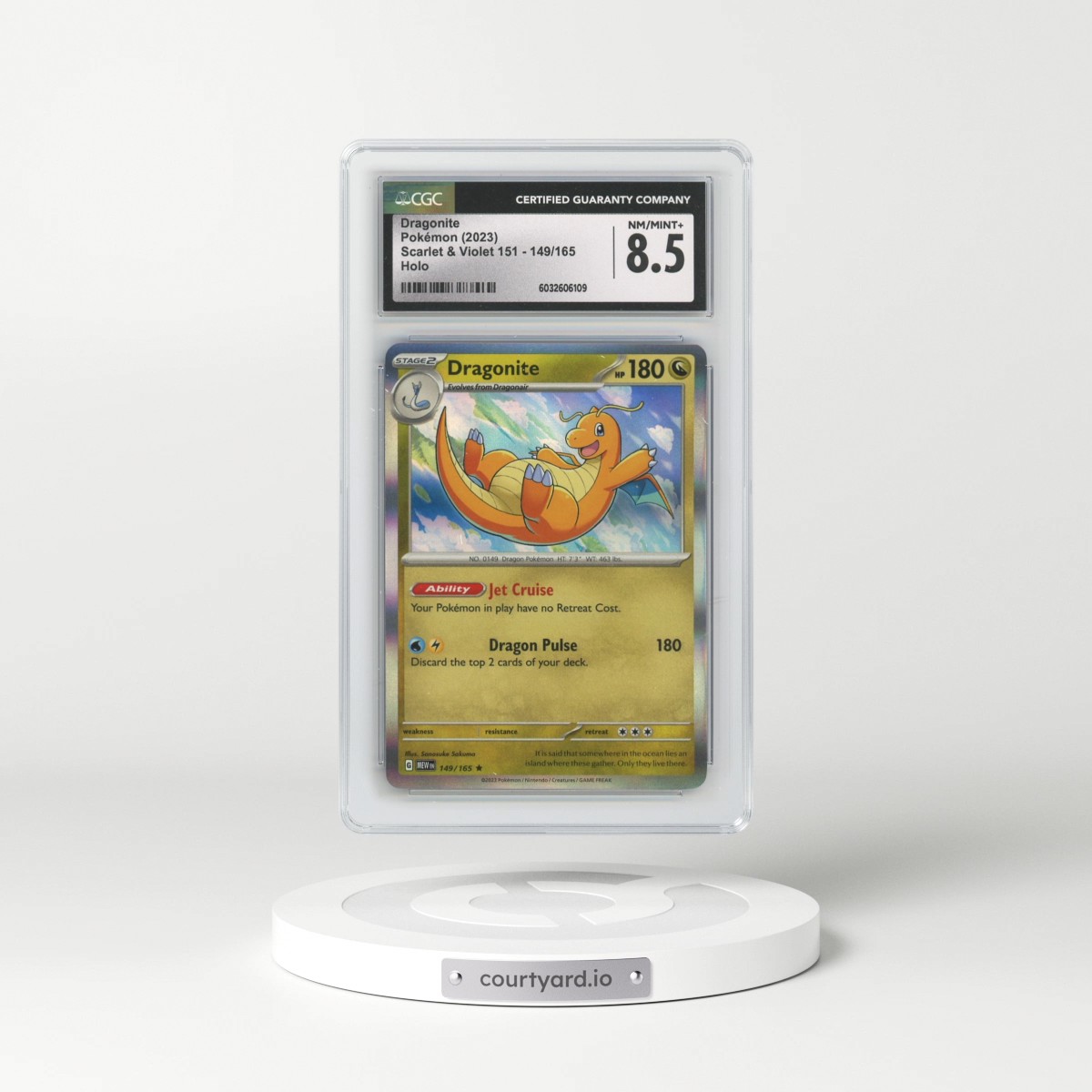 2023 Scarlet & Violet 151 - MEW EN #149/165 Dragonite - Holo (CGC 8.5 NM-MT+)