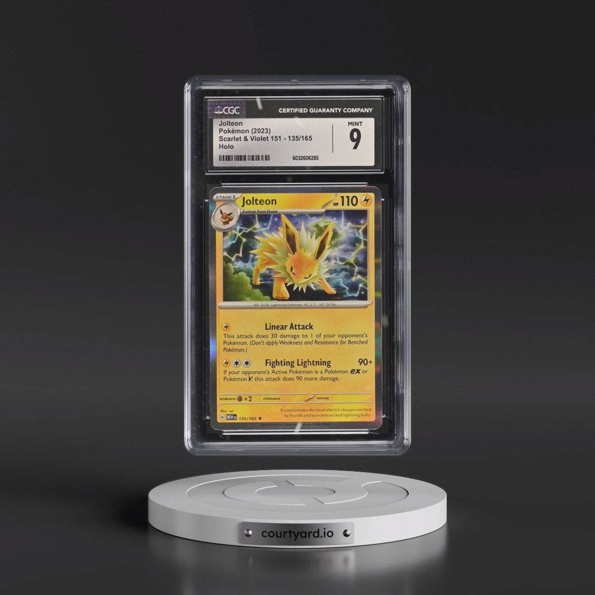 2023 Scarlet & Violet 151 - MEW EN #135/165 Jolteon - Holo (CGC 9 MINT)