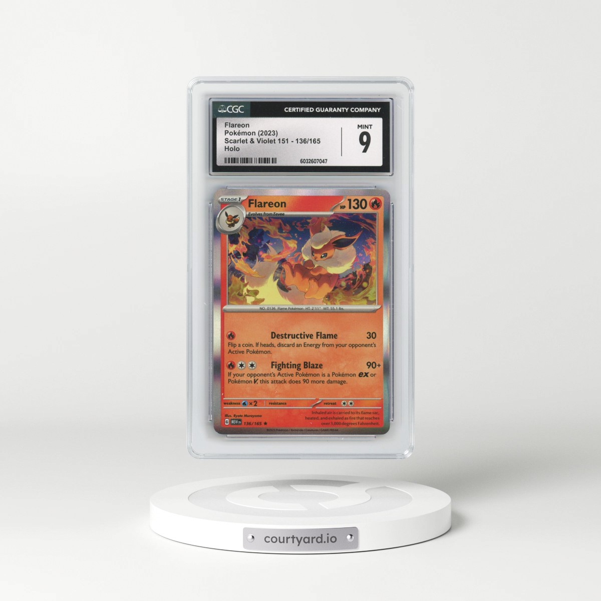 2023 Scarlet & Violet 151 - MEW EN #136/165 Flareon - Holo (CGC 9 MINT)