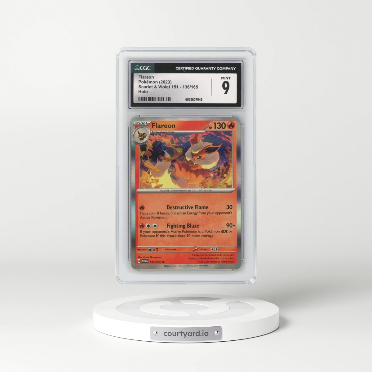 2023 Scarlet & Violet 151 - MEW EN #136/165 Flareon - Holo (CGC 9 MINT)