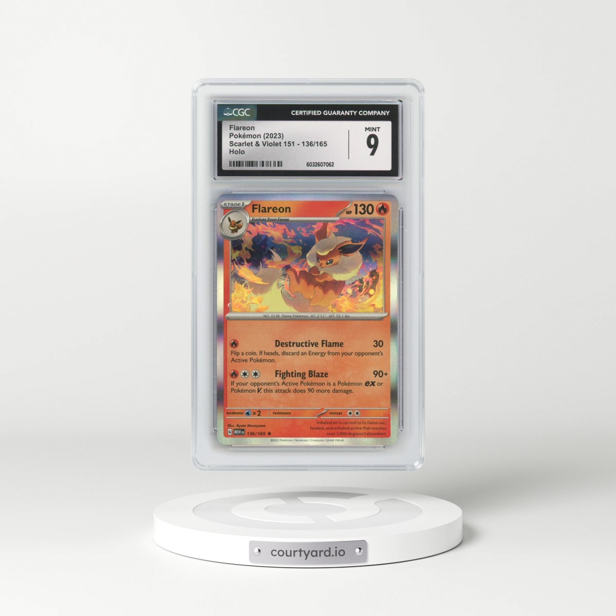 2023 Scarlet & Violet 151 - MEW EN #136/165 Flareon - Holo (CGC 9 MINT)