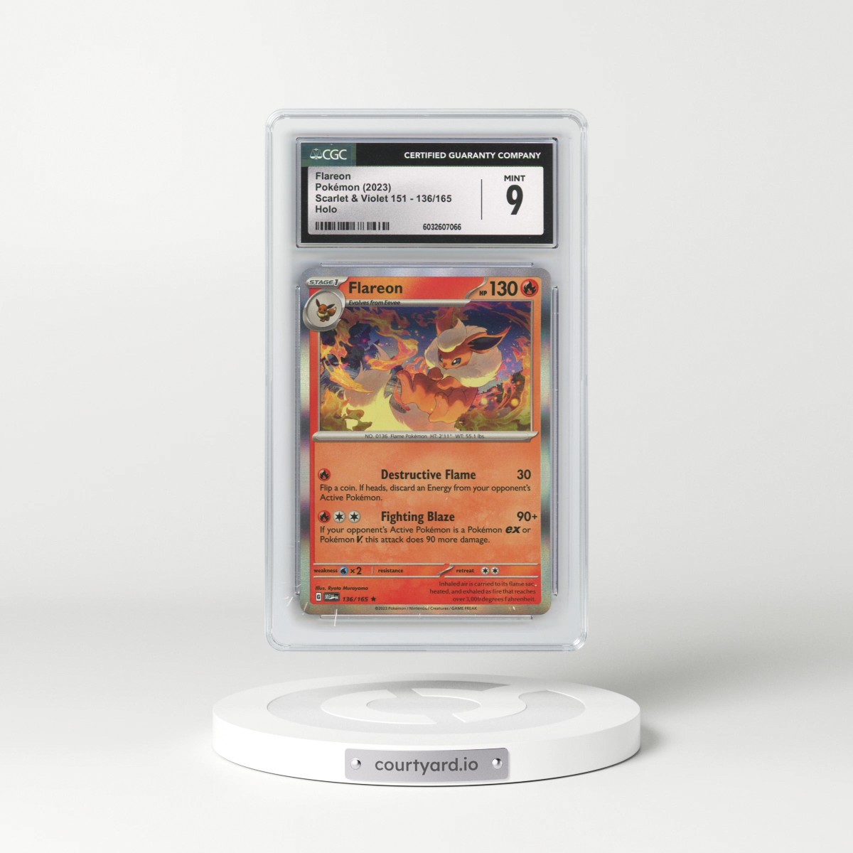 2023 Scarlet & Violet 151 - MEW EN #136/165 Flareon - Holo (CGC 9 MINT)