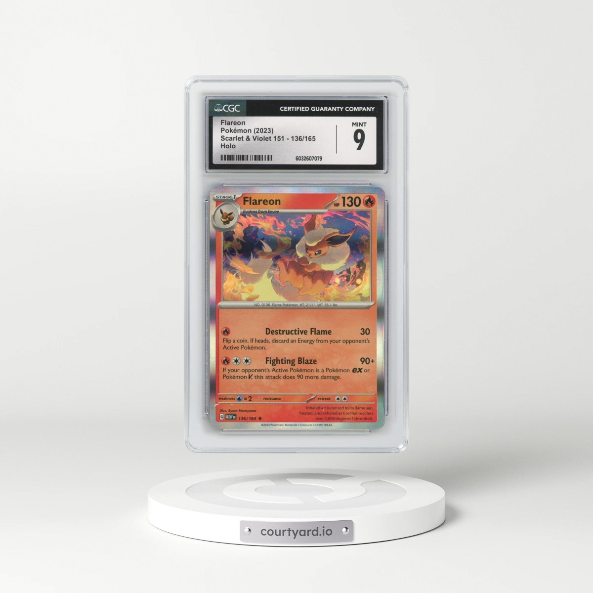 2023 Scarlet & Violet 151 - MEW EN #136/165 Flareon - Holo (CGC 9 MINT)