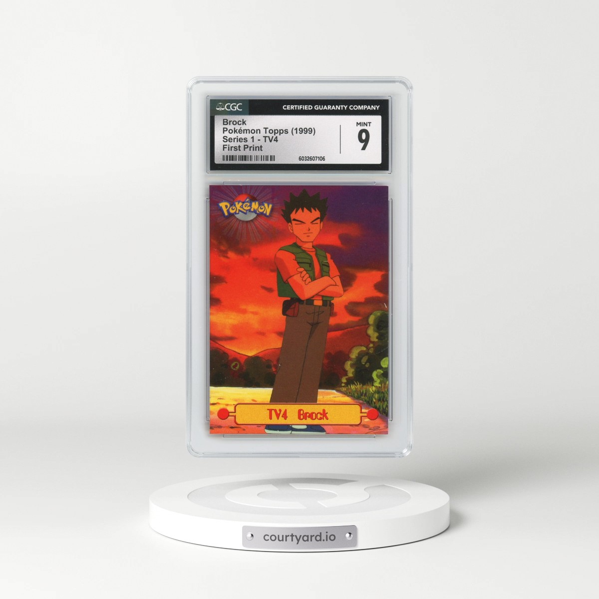 1999 Series 1 (Oval Nintendo Seal) #TV4 Brock - First Print (Blue Topps Logo) (CGC 9 MINT)