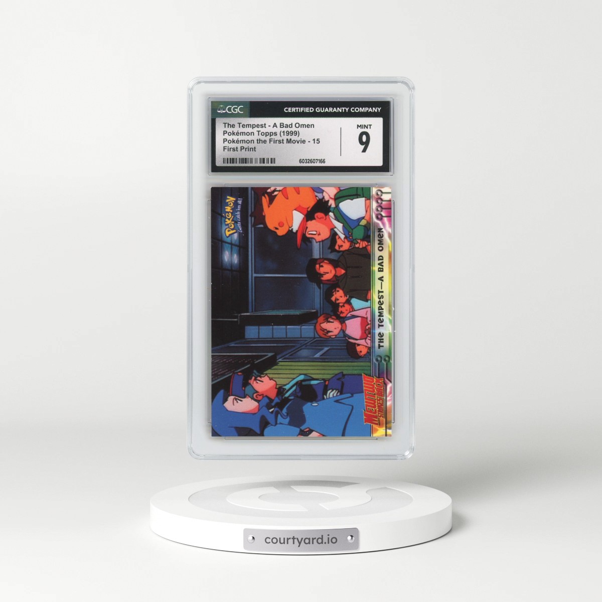 1999 Pokémon the First Movie #15 The Tempest - A Bad Omen - First Print (Blue Topps Logo) (CGC 9 MINT)