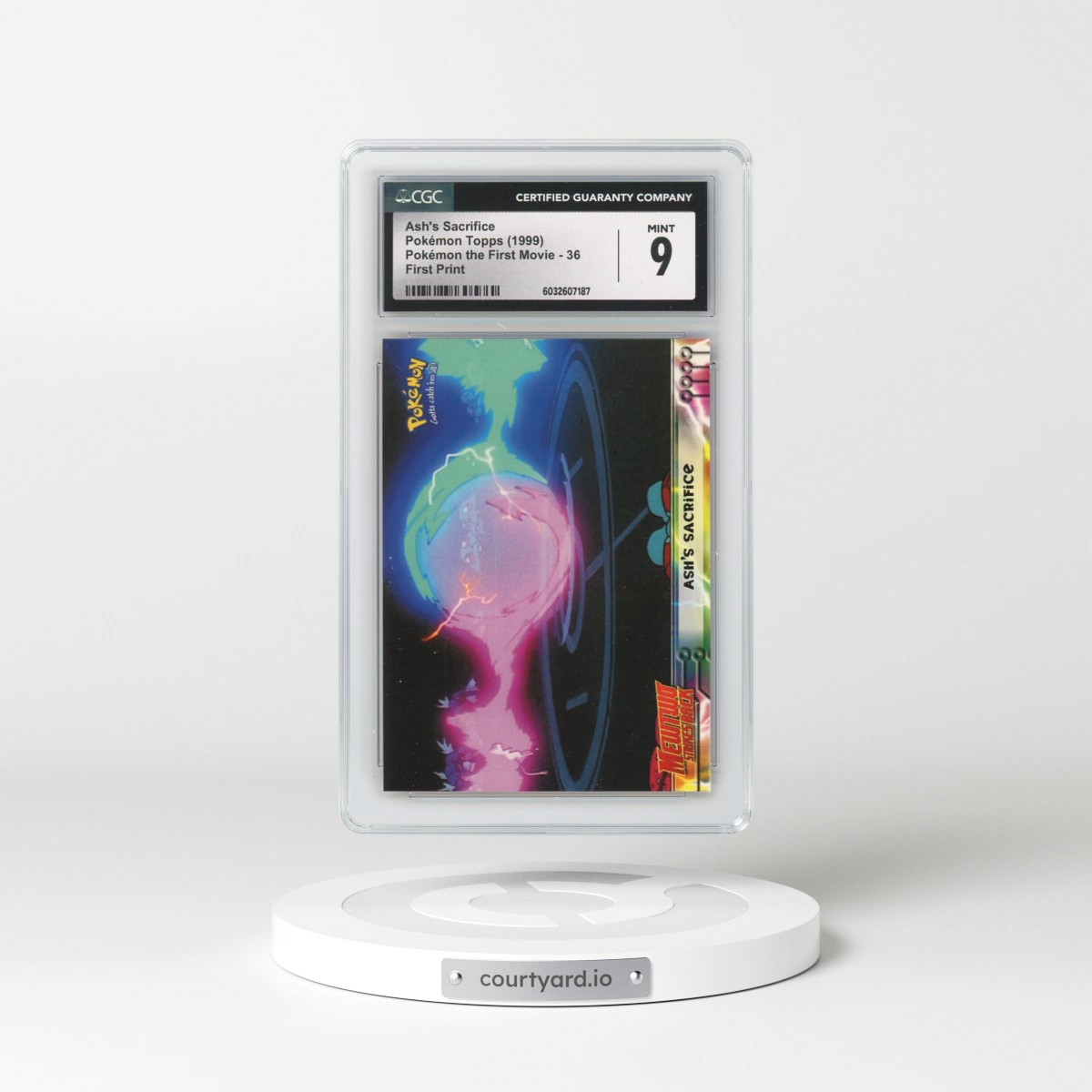 1999 Pokémon the First Movie #36 Ash's Sacrifice - First Print (Blue Topps Logo) (CGC 9 MINT)