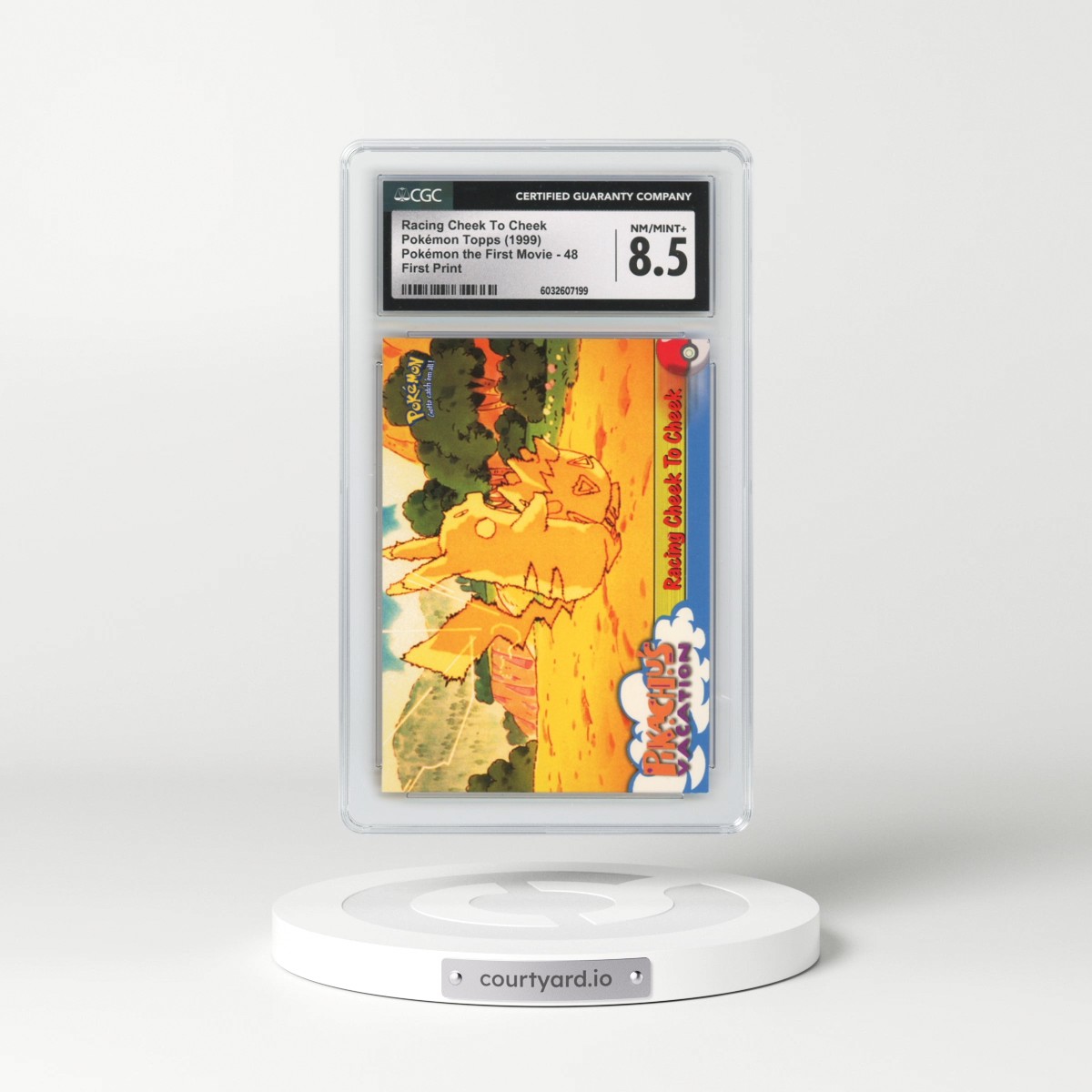 1999 Pokémon the First Movie #48 Racing Cheek To Cheek - First Print (Blue Topps Logo) (CGC 8.5 NM-MT+)