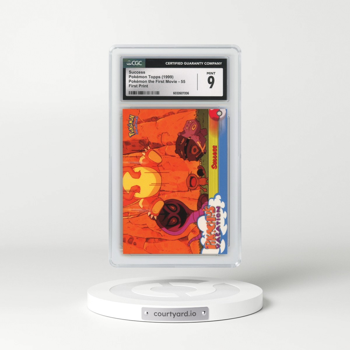 1999 Pokémon the First Movie #55 Success - First Print (Blue Topps Logo) (CGC 9 MINT)