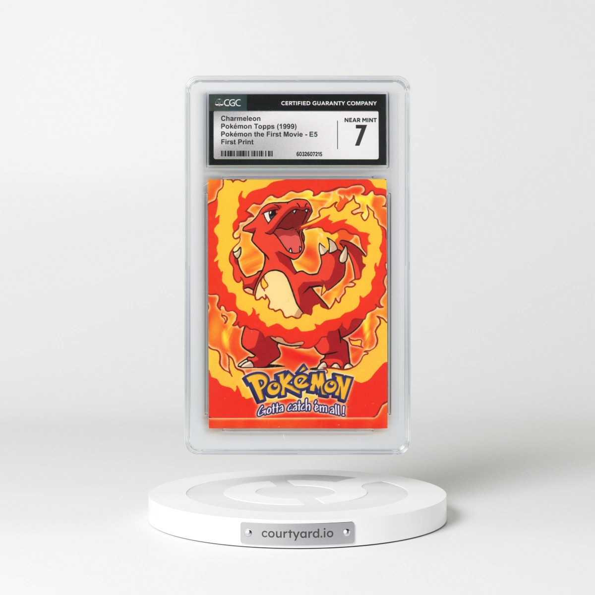 1999 Pokémon the First Movie #E5 No.05 Charmeleon - First Print (Blue Topps Logo) (CGC 7 NM)