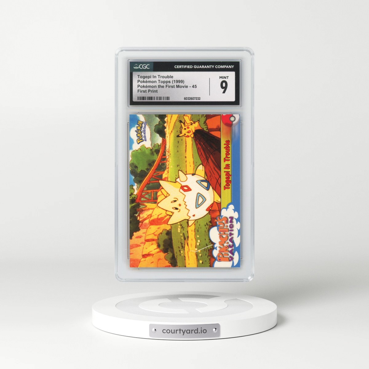 1999 Pokémon the First Movie #45 Togepi In Trouble - First Print (Blue Topps Logo) (CGC 9 MINT)