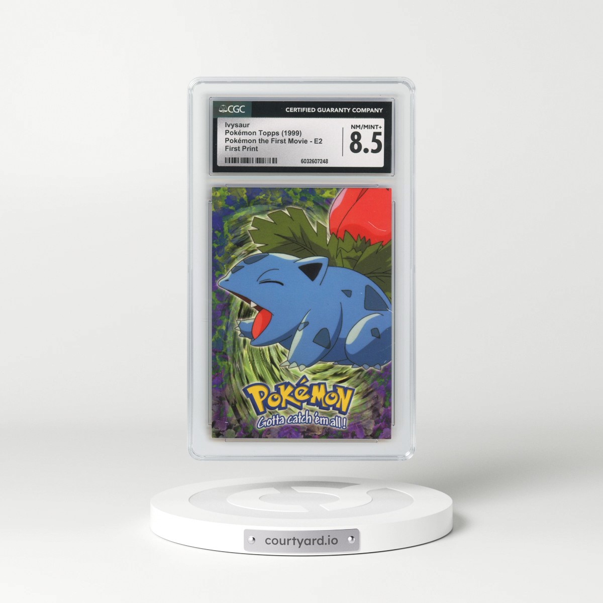 1999 Pokémon the First Movie #E2 No.02 Ivysaur - First Print (Blue Topps Logo) (CGC 8.5 NM-MT+)