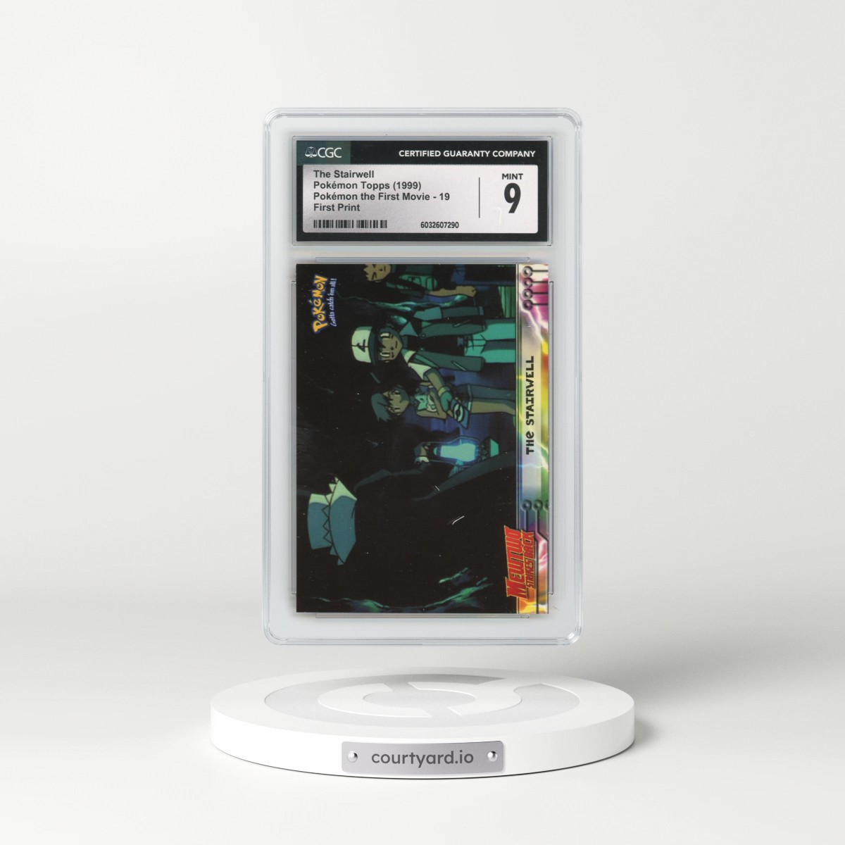 1999 Pokémon the First Movie #19 The Stairwell - First Print (Blue Topps Logo) (CGC 9 MINT)