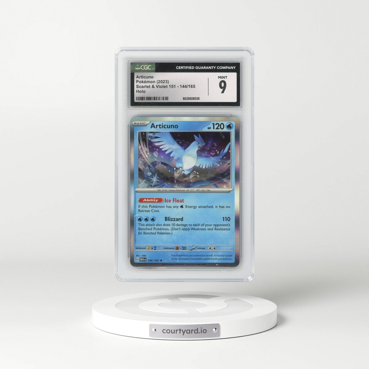 2023 Scarlet & Violet 151 - MEW EN #144/165 Articuno - Holo (CGC 9 MINT)