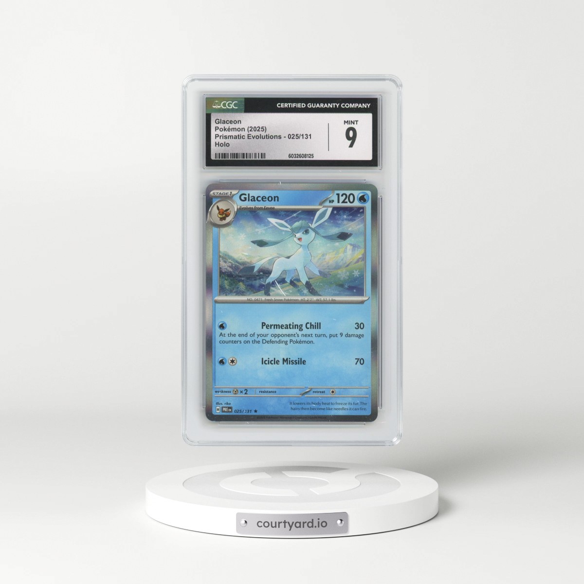 2025 Prismatic Evolutions - PRE EN #025/131 Glaceon - Holo (CGC 9 MINT)