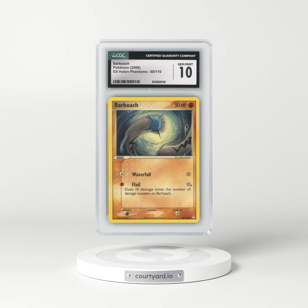 2006 EX Holon Phantoms #60/110 Barboach (CGC 10 GEM MINT)