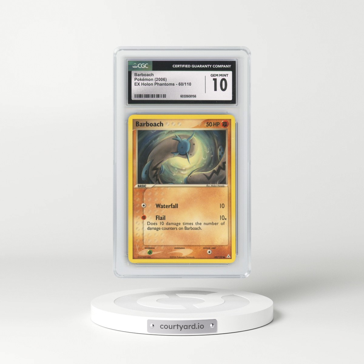 2006 EX Holon Phantoms #60/110 Barboach (CGC 10 GEM MINT)