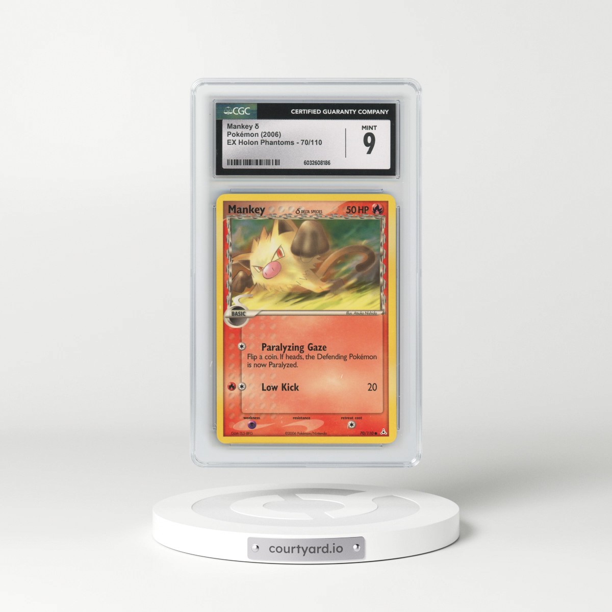 2006 EX Holon Phantoms #70/110 Mankey δ (CGC 9 MINT)