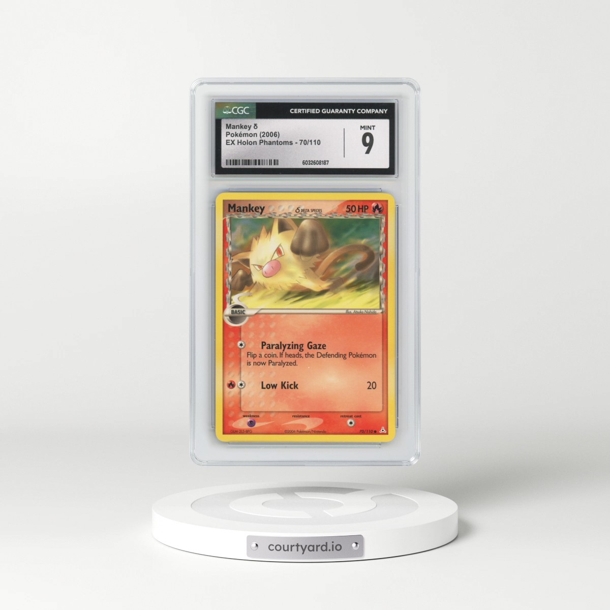 2006 EX Holon Phantoms #70/110 Mankey δ (CGC 9 MINT)