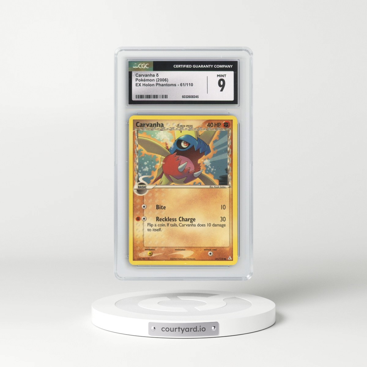 2006 EX Holon Phantoms #61/110 Carvanha δ (CGC 9 MINT)