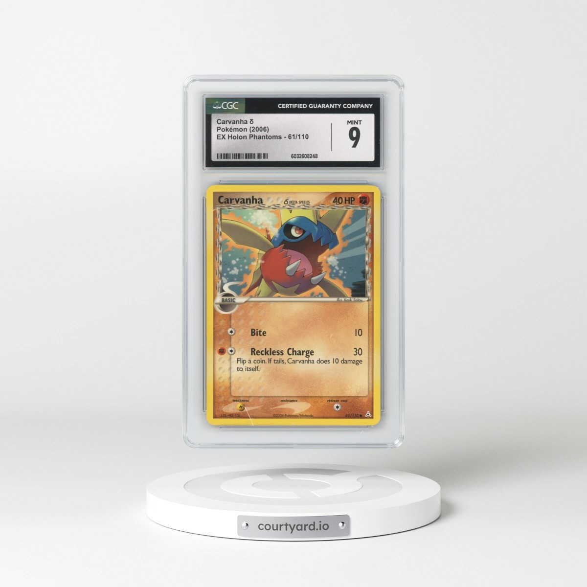 2006 EX Holon Phantoms #61/110 Carvanha δ (CGC 9 MINT)