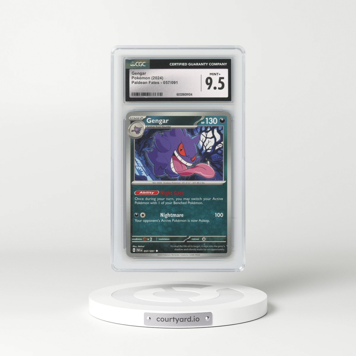 2024 Paldean Fates - PAF EN #057/091 Gengar (CGC 9.5 MINT+)