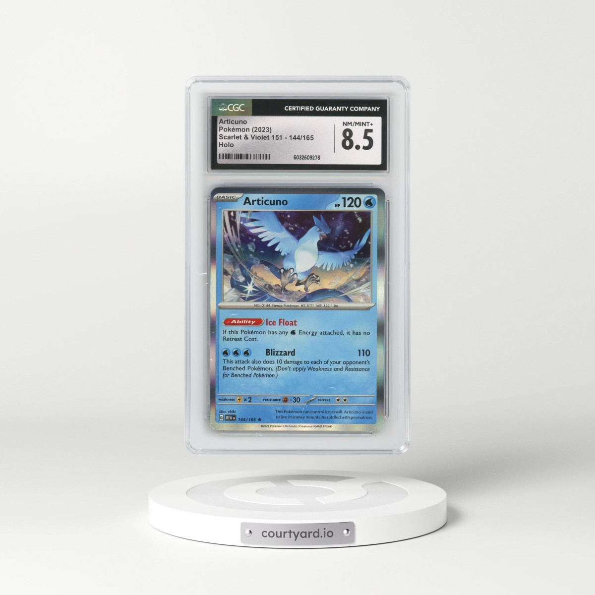 2023 Scarlet & Violet 151 - MEW EN #144/165 Articuno - Holo (CGC 8.5 NM-MT+)