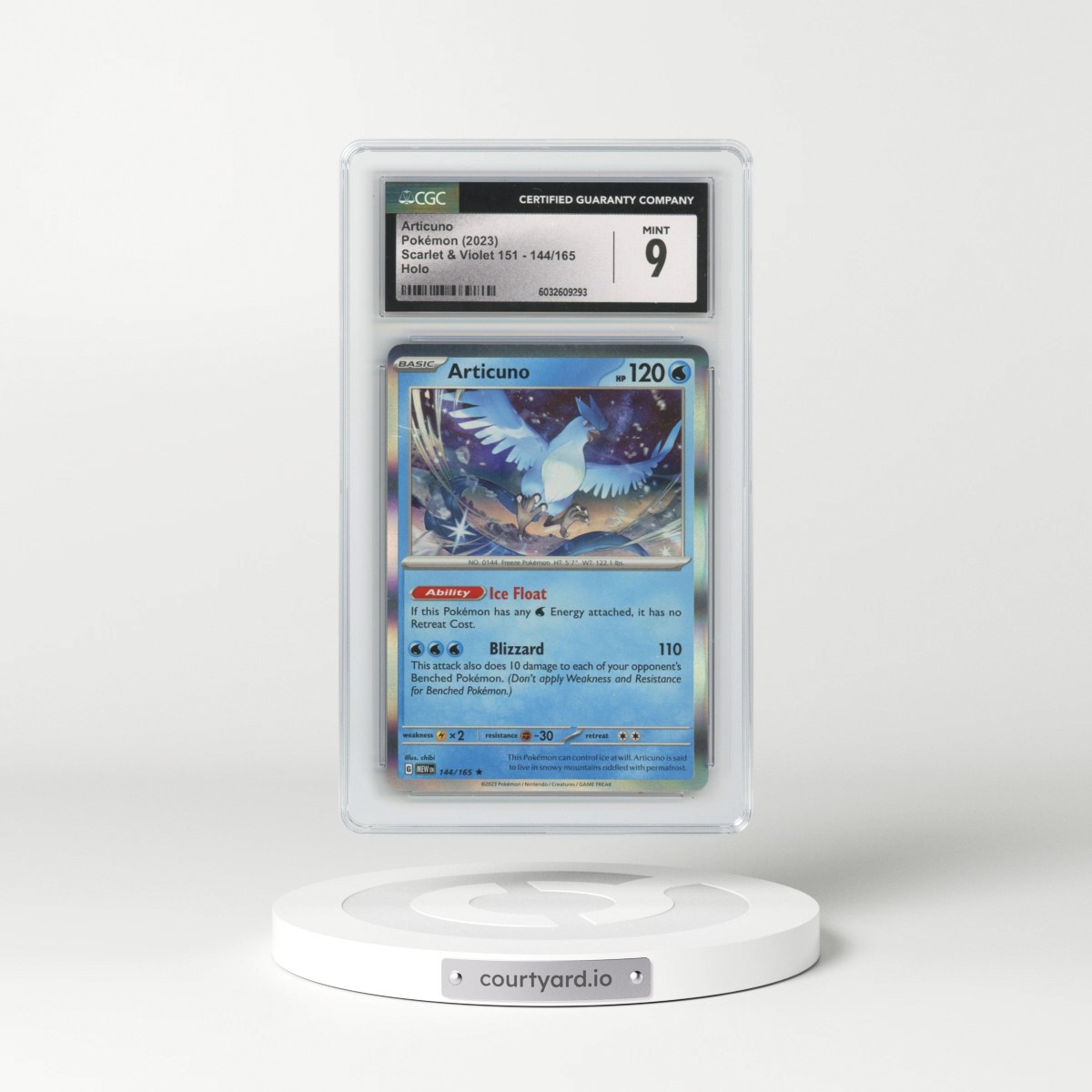 2023 Scarlet & Violet 151 - MEW EN #144/165 Articuno - Holo (CGC 9 MINT)