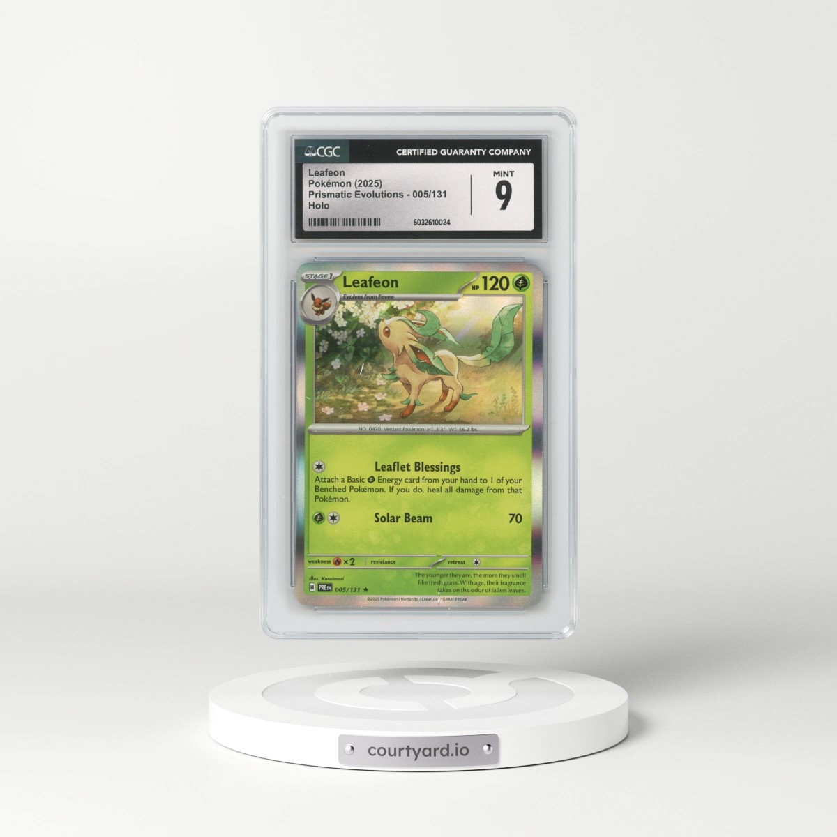 2025 Prismatic Evolutions - PRE EN #005/131 Leafeon - Holo (CGC 9 MINT)