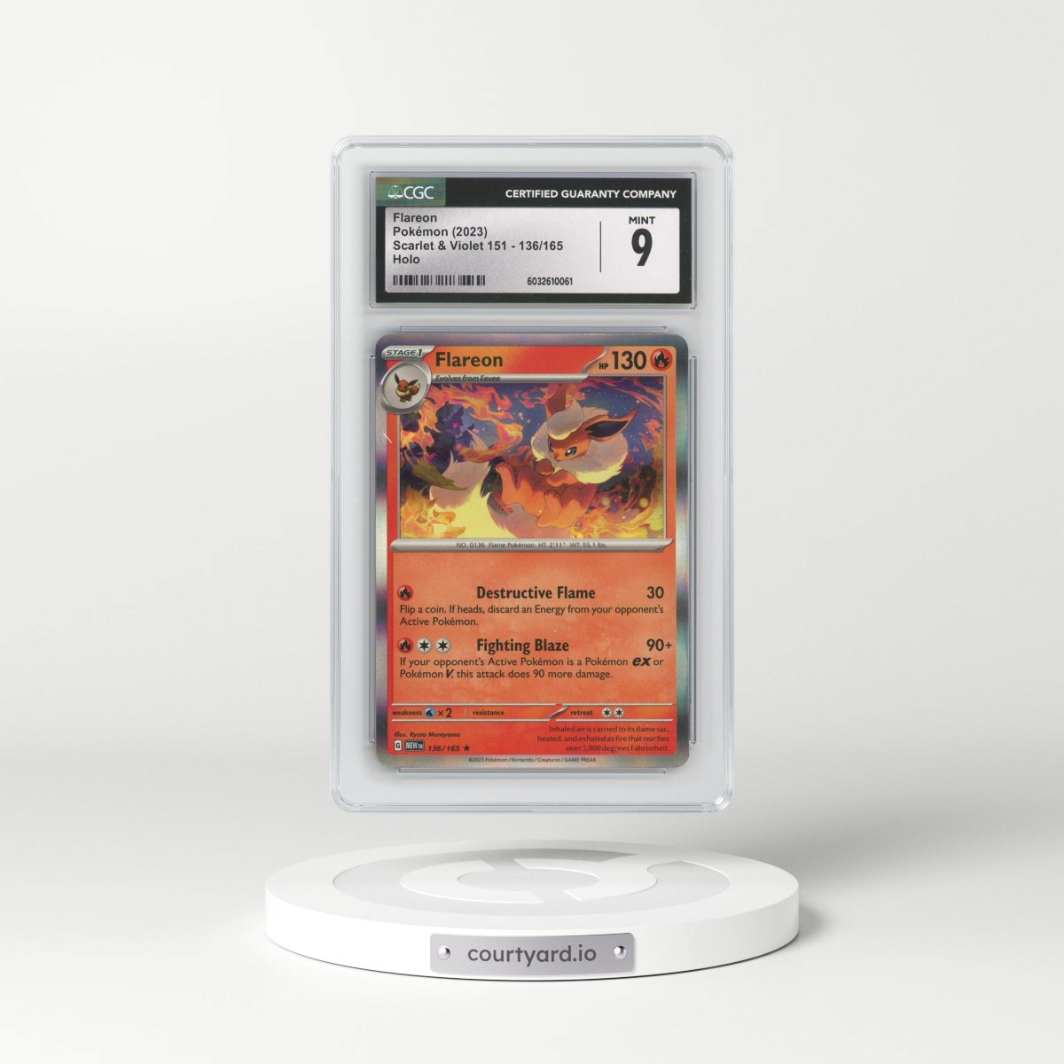 2023 Scarlet & Violet 151 - MEW EN #136/165 Flareon - Holo (CGC 9 MINT)