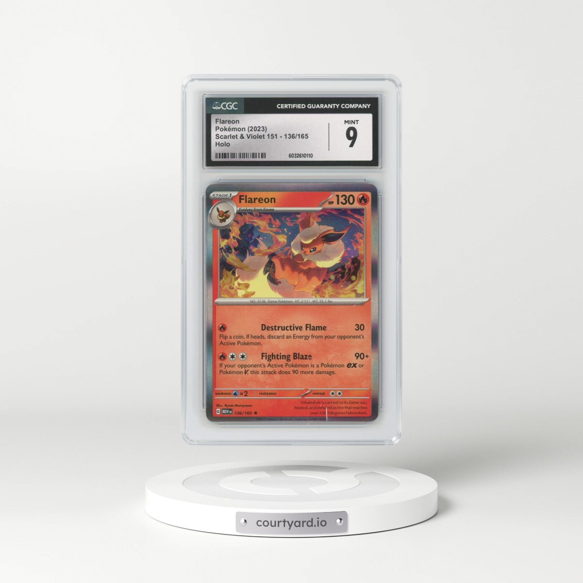 2023 Scarlet & Violet 151 - MEW EN #136/165 Flareon - Holo (CGC 9 MINT)