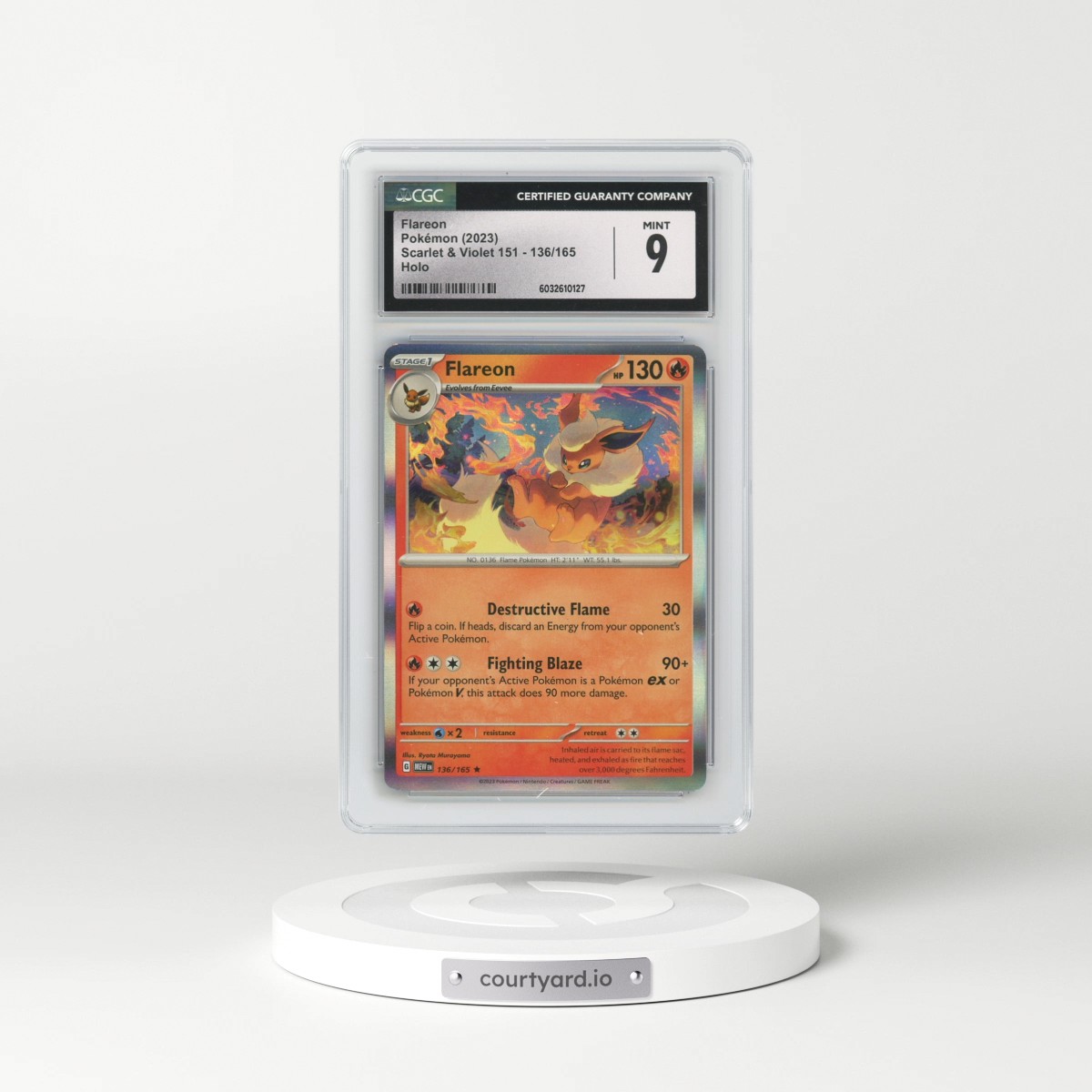 2023 Scarlet & Violet 151 - MEW EN #136/165 Flareon - Holo (CGC 9 MINT)