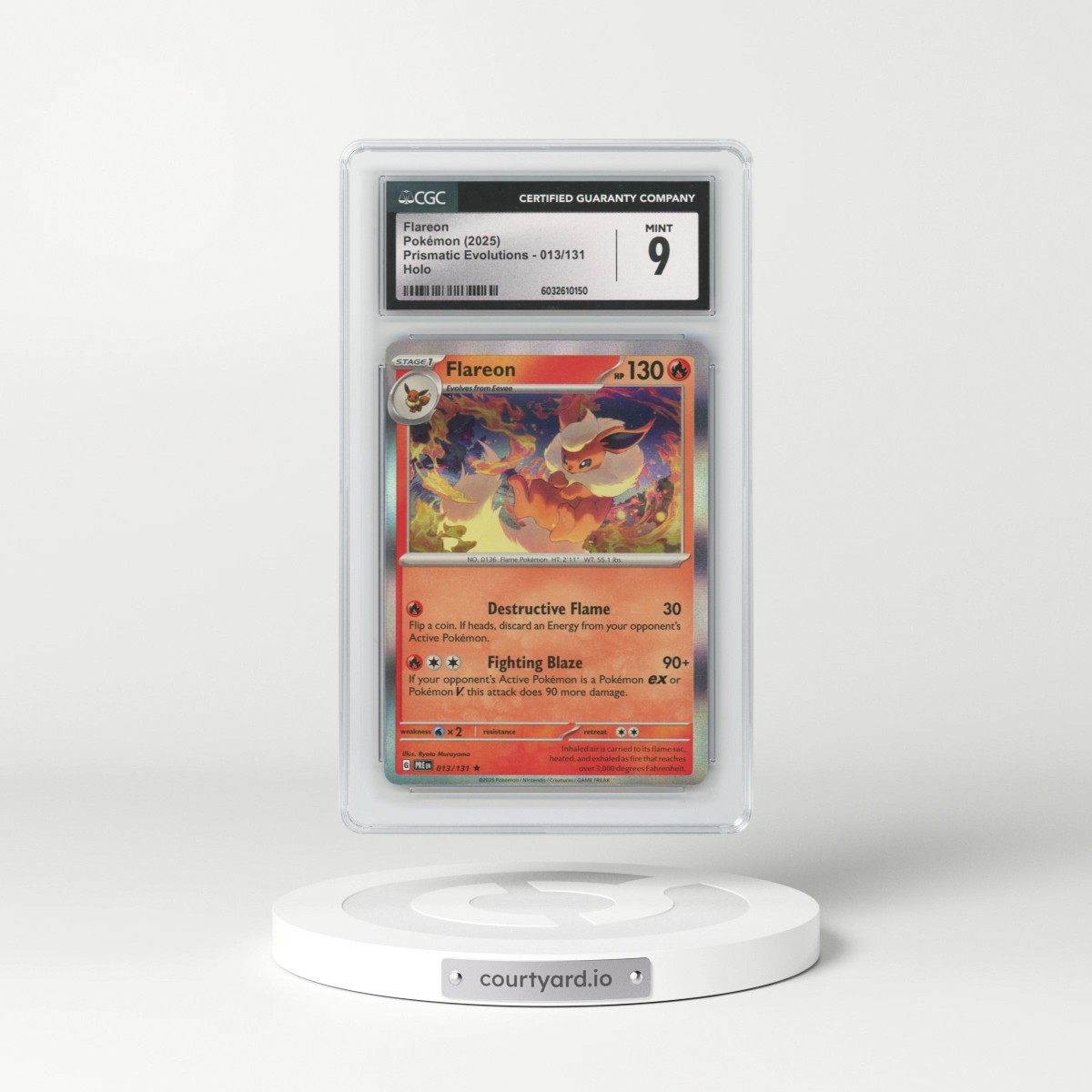 2025 Prismatic Evolutions - PRE EN #013/131 Flareon - Holo (CGC 9 MINT)